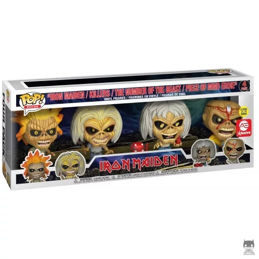 Figurine Funko POP Iron Maiden, Killers, The Number of the Beast & Piece of Mind Eddie (Glow in the Dark)