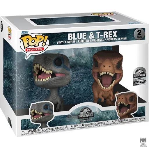 Figurine Funko POP Blue & T-Rex (Jurassic World Fallen Kingdom)