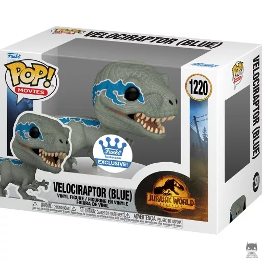 Figurine Funko POP Velociraptor (Blue) (Alt) (Jurassic World Le Monde d'Après)