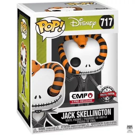 Figurine Funko POP Jack Skellington avec serpent (L'Etrange Noël de M. Jack)
