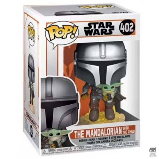 Figurine Funko POP Le Mandalorien en Jet Pack avec l'Enfant (Pop! Vinyl)