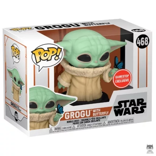 Figurine Funko POP Grogu avec un papillon (Le Mandalorien (Star Wars))