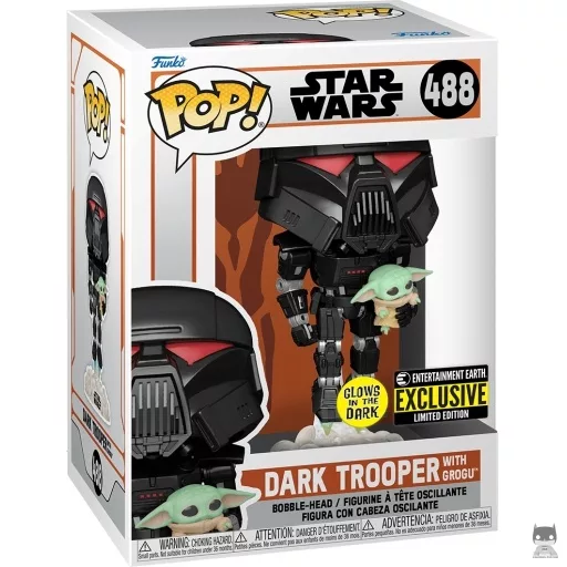 Figurine Funko POP Dark Trooper avec Grogu (Le Mandalorien (Star Wars))