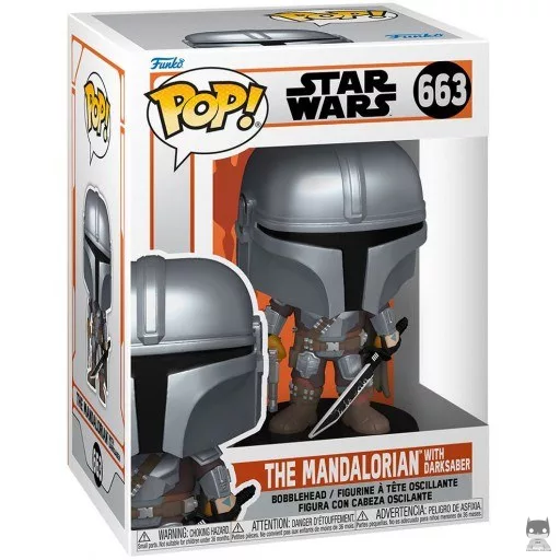 Figurine Funko POP Le Mandalorien avec Le Sabre Noir (Le Mandalorien (Star Wars))