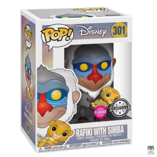 Figurine Funko POP Rafiki tenant Simba bébé (Flocked) (Rafiki)