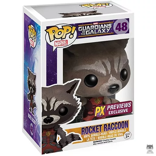Figurine Funko POP Rocket Raccoon (Tenue Ravager) (Flocked) (Pop! Vinyl)