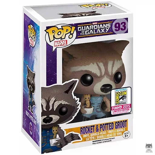 Figurine Funko POP Rocket Raccoon (avec bébé Groot) (Exclusive)