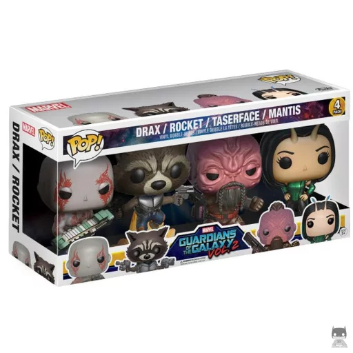 Figurine Funko POP Drax, Rocket, Taserface & Mantis (Les Gardiens de la Galaxie vol.2)