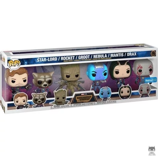 Figurine Funko POP Star-Lord, Rocket, Groot, Nebula, Mantis & Drax (Les Gardiens de la Galaxie vol.3)