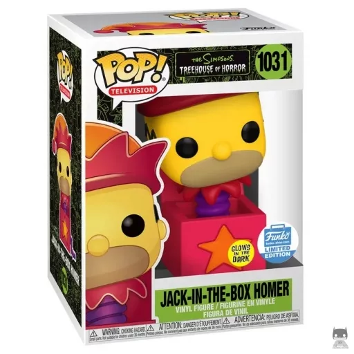 Figurine Funko POP Homer en Jack-in-the-Box (Glow in the Dark) (Les Simpson : Horrow Show)