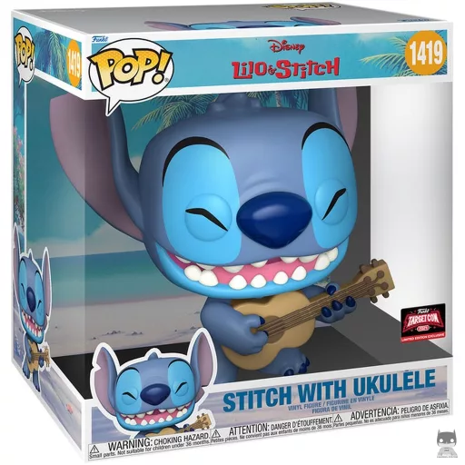 Figurine Funko POP Stitch avec Ukulele (Supersized) (Lilo and Stitch)