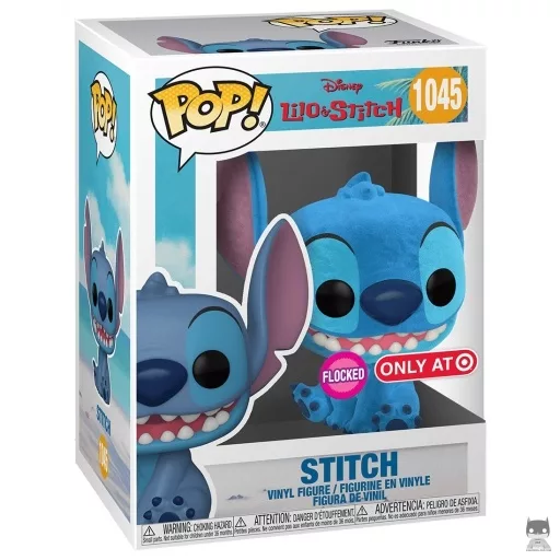 Figurine Funko POP Stitch souriant (Flocked) (Lilo and Stitch)