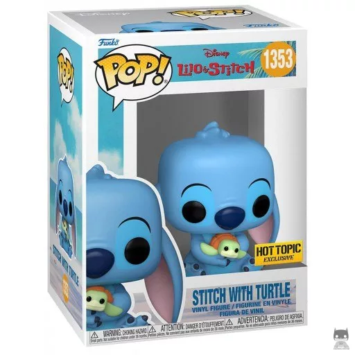 Figurine Funko POP Stitch avec Tortue (Hot Topic)