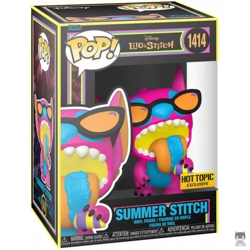 Figurine Funko POP Stitch Été (Black Light) (Hot Topic)