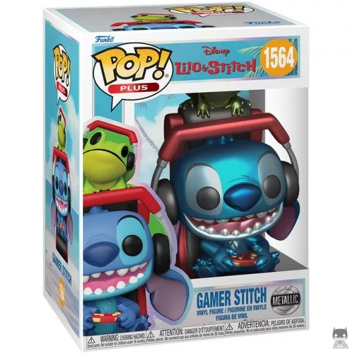 Figurine Funko POP Stitch Gamer (Metallic) (Lilo and Stitch)