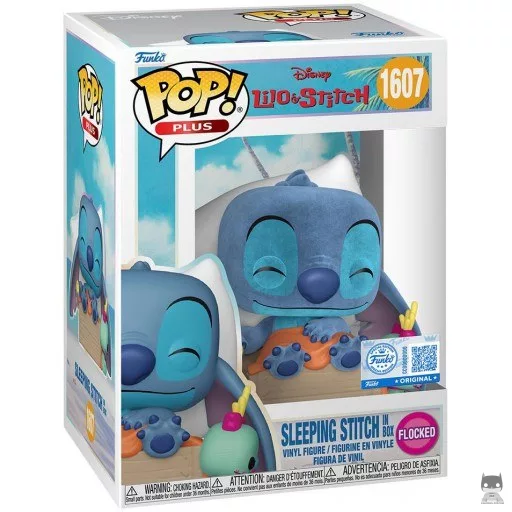Figurine Funko POP Stitch Dort dans une Boîte (Flocked) (Lilo and Stitch)