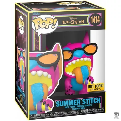 Figurine Funko POP Stitch Été (Black Light) (Lilo et Stitch)