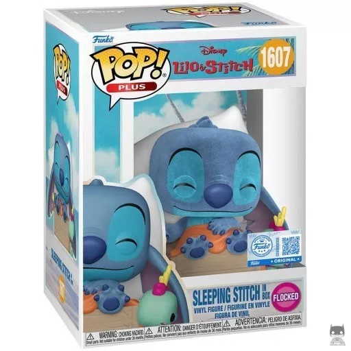 Figurine Funko POP Stitch Dort dans une Boîte (Flocked) (Lilo et Stitch)