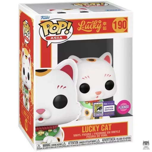 Figurine Funko POP Chat Chanceux (Flocked) (Lucky Cat)