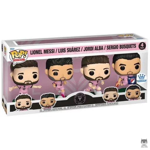 Figurine Funko POP Lionel Messi, Luis Suárez, Jordi Alba & Sergio Busquets (Major League Soccer (USA Football League)) (Major League Soccer (Championnat Nord Américain Football))