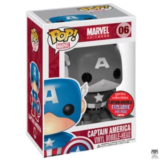 Figurine Funko POP Captain America (Noir & Blanc) (Marvel Comics)