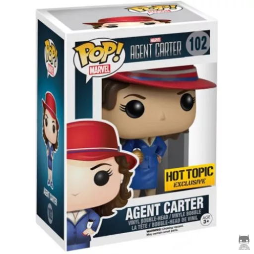 Figurine Funko POP Agent Peggy Carter (avec Orbe Doré) (Marvel : Les Agents du SHIELD)