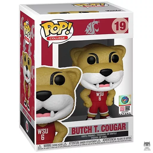 Figurine Funko POP Butch T. Cougar (WSU) (Mascottes Universitaires)