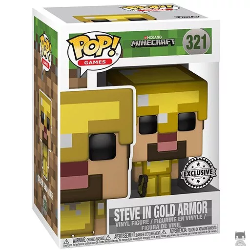 Figurine Funko POP Steve avec Armure en Or (Exclusive)