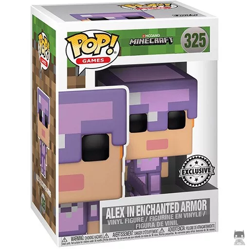 Figurine Funko POP Alex avec Armure Enchantée (Minecraft)