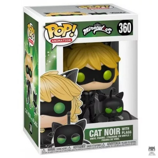 Figurine Funko POP Cat Noir avec Plagg (Miraculous : Les Aventures de Ladybug et Chat Noir)