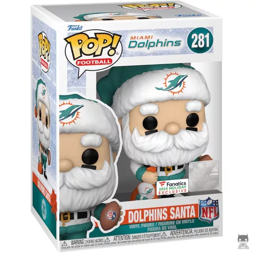 Figurine Funko POP Père Noël Miami Dolphins (Exclusive)