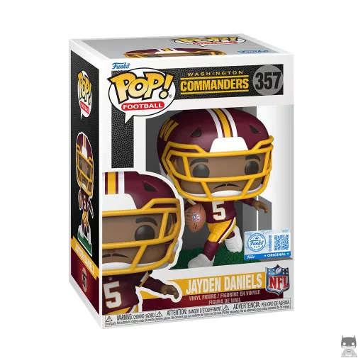 Figurine Funko POP Jayden Daniels (Maillot bordeaux et or) (NFL)