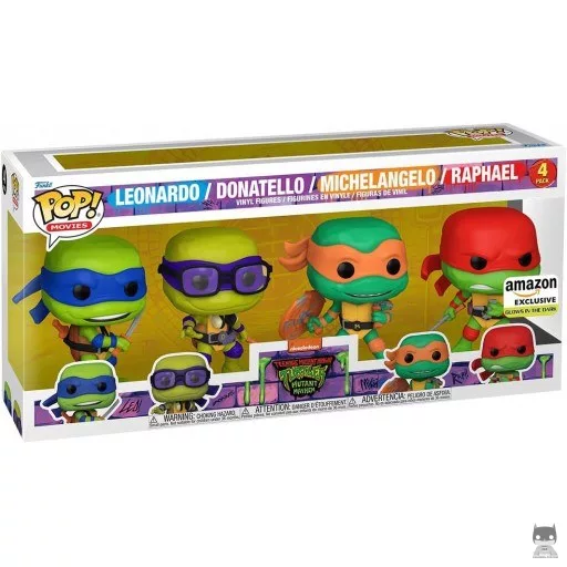Figurine Funko POP Leonardo, Donatello, Michelangelo & Raphael (Glow in the Dark) (Ninja Turtles : Teenage Years)