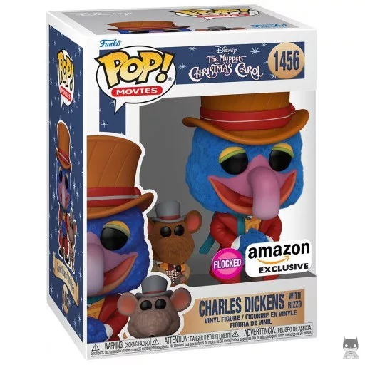 Figurine Funko POP Charles Dickens avec Rizzo (Flocked) (Noël chez les Muppets)