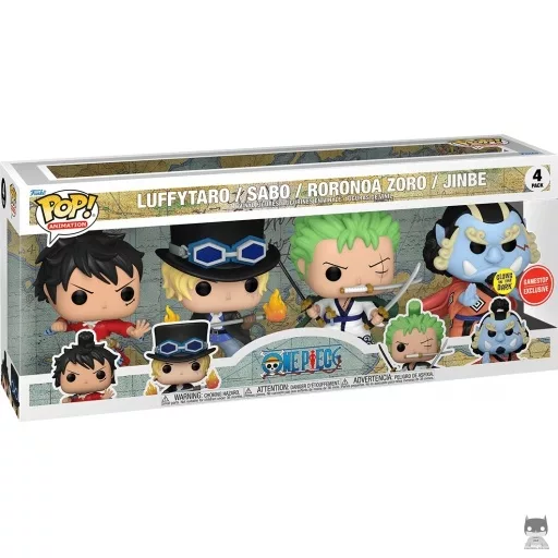 Figurine Funko POP Luffytaro, Sabo, Roronoa Zoro & Jinbe (Glow in the Dark) (Pop! Vinyl)