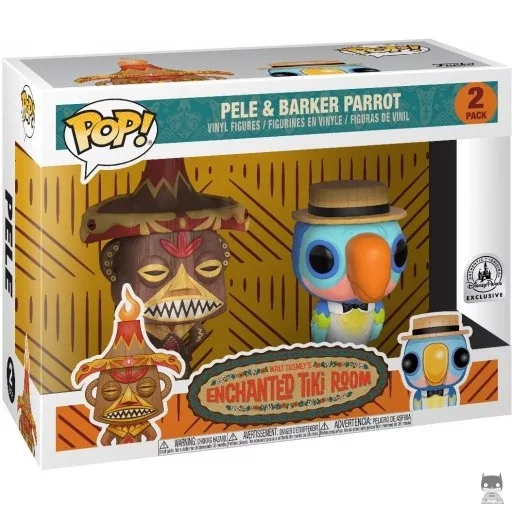 Figurine Funko POP Pele & Barker Parrot de Enchanted Tiki Room (Disney Parks)