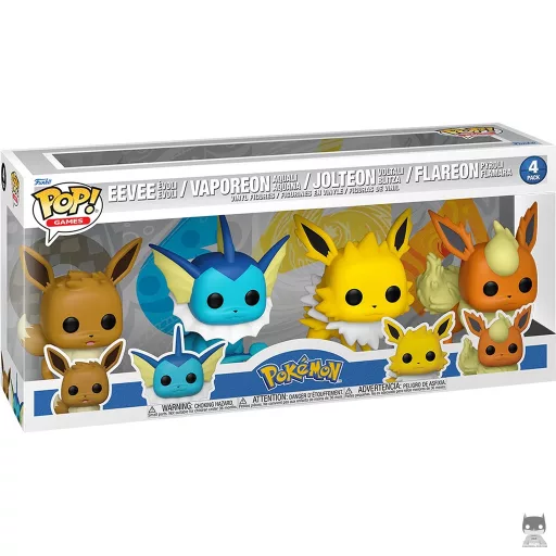 Figurine Funko POP Évoli, Aquali, Voltali & Pyroli (Pokémon)