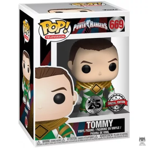 Figurine Funko POP Tommy Ranger Vert (sans casque) (Metallic) (Power Rangers)