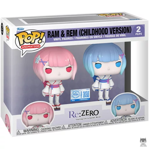 Figurine Funko POP Ram et Rem (version enfant) (Re:Zero - Re:vivre dans un autre monde à partir de zéro)