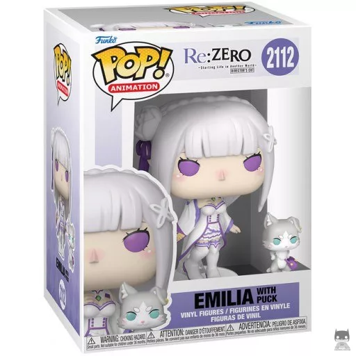 Figurine Funko POP Emilia avec Puck (Re:Zero - Re:vivre dans un autre monde à partir de zéro)