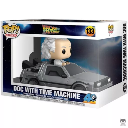 Figurine Funko POP Doc avec la Machine à Remonter le Temps (Retour vers le futur)