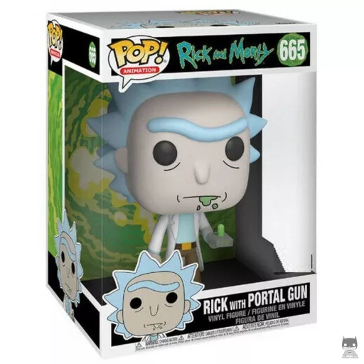 Figurine Funko POP Rick avec Pistolet Portail (Supersized) (Rick et Morty)