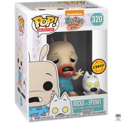 Figurine Funko POP Rocko avec Spunky (Chase) (Rocko's Modern Life)