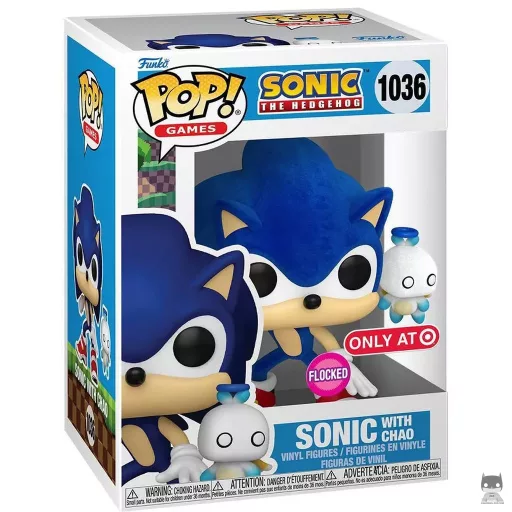 Figurine Funko POP Sonic avec Chao (Flocked) (Sonic le Hérisson)