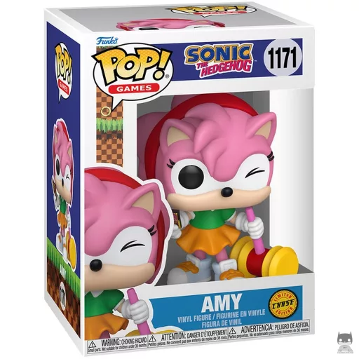 Figurine Funko POP Amy Rose avec Piko Hammer (Chase) (Sonic le Hérisson)
