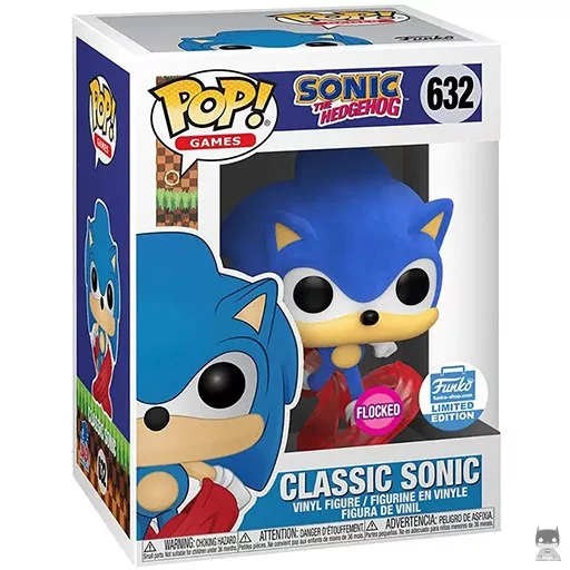 Figurine Funko POP Sonic Classique (Flocked) (Sonic le Hérisson)