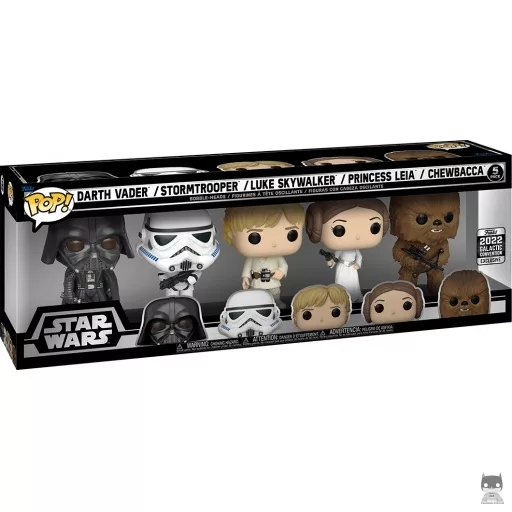 Figurine Funko POP Dark Vador, Stormtrooper, Luke Skywalker, Princesse Leia & Chewbacca (Pop! Vinyl)
