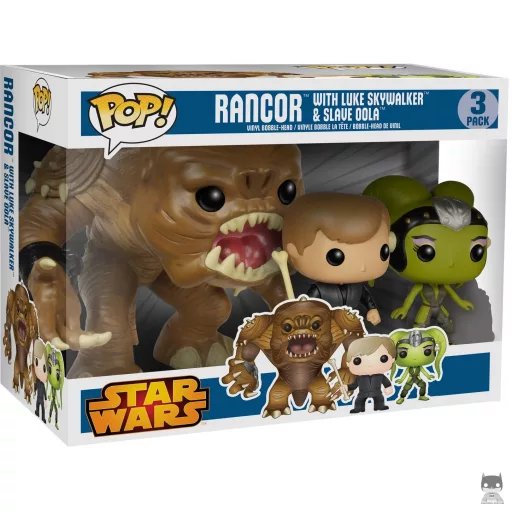 Figurine Funko POP Rancor avec Luke Skywalker & Oola Esclave (Supersized) (Star Wars : Episode I, La Menace Fantôme)