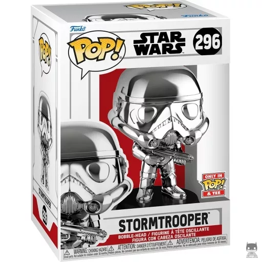 Figurine Funko POP Stormtrooper (Silver Chrome) (Star Wars : Episode I, La Menace Fantôme)