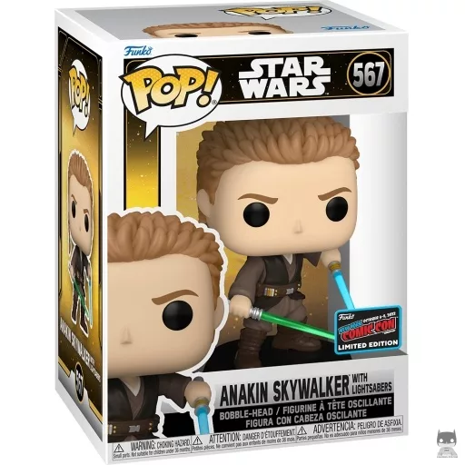 Figurine Funko POP Anakin Skywalker avec Sabres Laser (Star Wars : Episode II, L'Attaque des Clones)